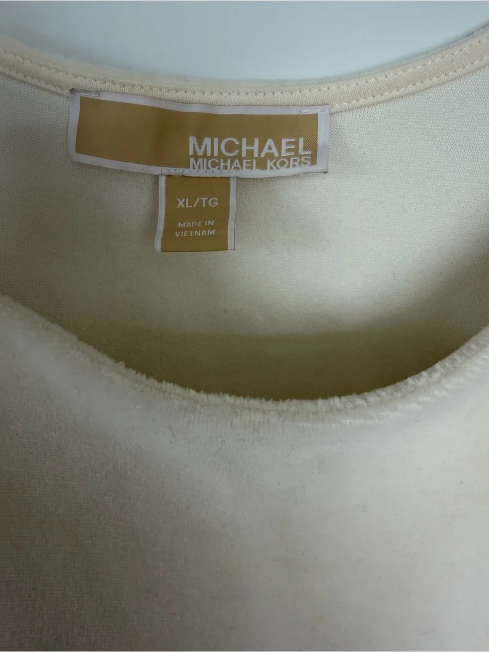 Michael Kors Cream Logo Crop Tank Bra